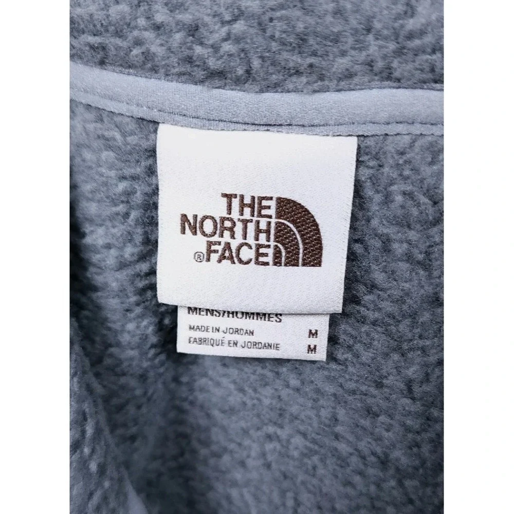 The North Face Vest‎ Jacket Mens Size Medium Gray Fleece Full Zip ACA Logo NEW